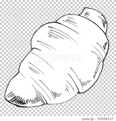 クロワッサン　手描きベクター 97606337