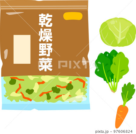 袋入りの乾燥野菜ミックス 97606824