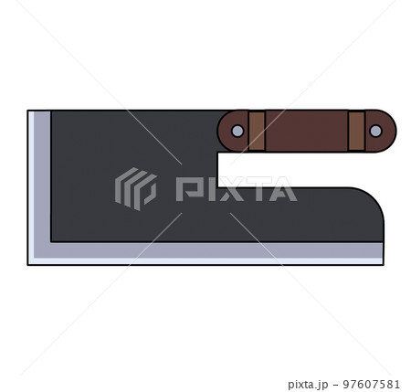 そば切り包丁横のイラスト 97607581
