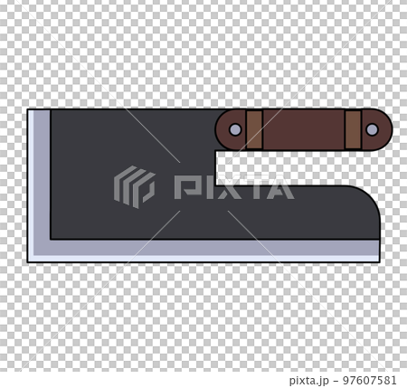 蕎麥麵刀的側面插圖 蕎麥麵刀的側面插圖 97607581