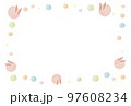 水玉兎のフレーム飾り 97608234