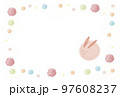 兎とドットの枠飾り 97608237