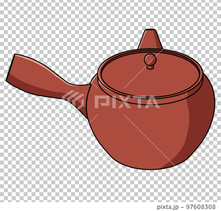 Illustration of the diagonal back of the teapot 97608308