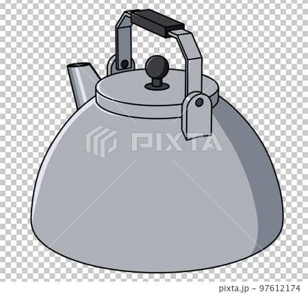 やかん斜め後ろのイラスト 97612174