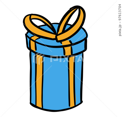 Christmas gift with bow isolated on white. Vector 97613784