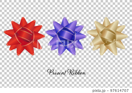 Flower ribbon illustration material present - Stock Illustration  [97614707] - PIXTA