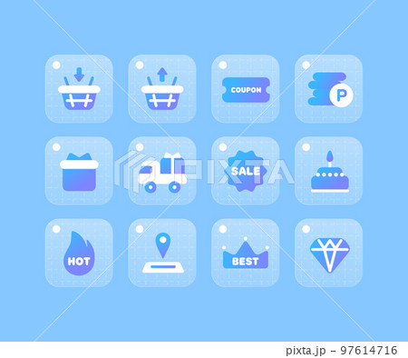 イラスト デザイン ソース 97614716