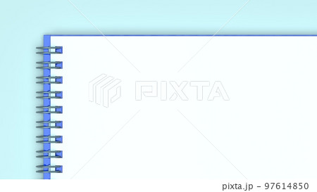 メモ帳 リングノート 青い背景 メモ帳 リングノート 青い背景 97614850