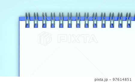 メモ帳 リングノート 青い背景 メモ帳 リングノート 青い背景 97614851