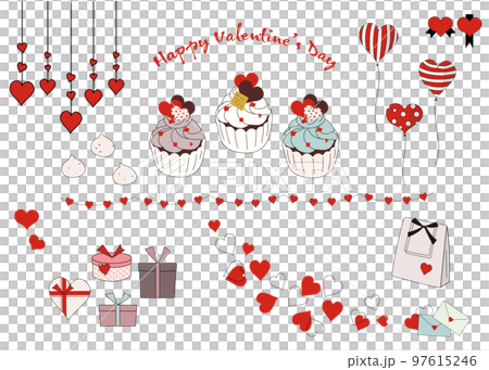 Cute illustration set that can be used for Valentine 97615246