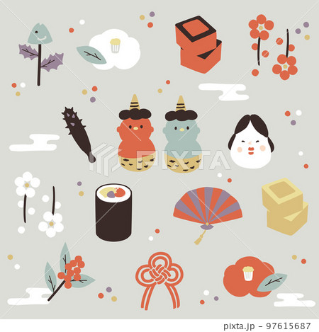 節分　てぬぐい柄　セット 97615687