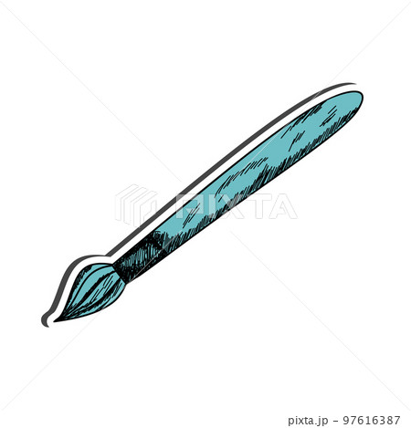 Paintbrush Sticker Paintbrush Sticker 97616387