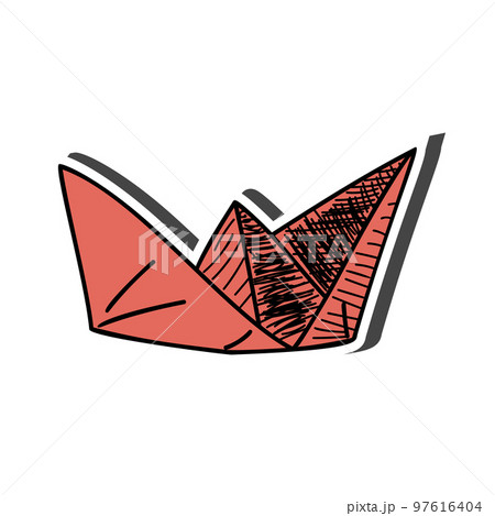 Paper Ship Sticker 97616404
