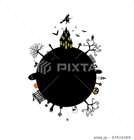 Happy halloween card 97616469