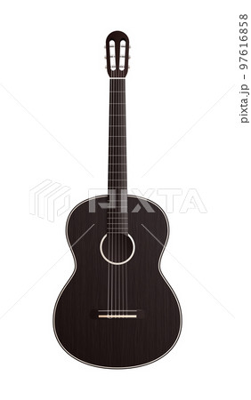 Classic Black Guitar Composition 97616858