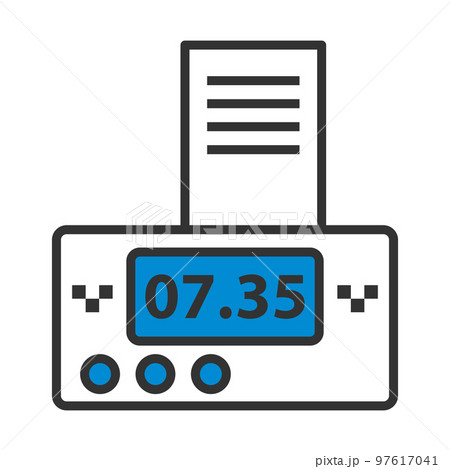 Taxi Meter With Receipt Icon 97617041