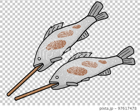 Illustration of salt-grilled sweetfish 97617478