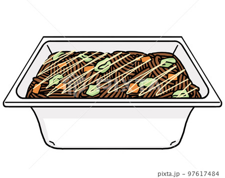 カップ焼きそばのイラスト 97617484