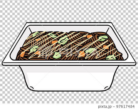 カップ焼きそばのイラスト 97617484