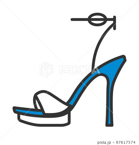 Woman High Heel Sandal Icon 97617574