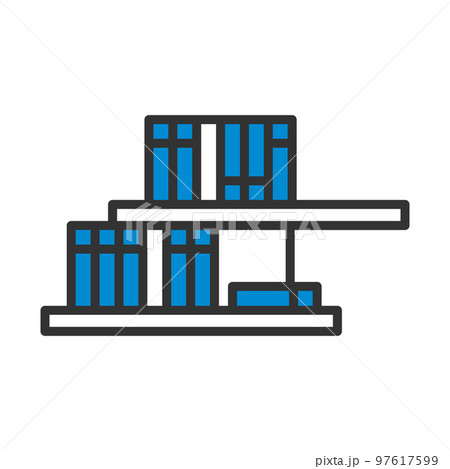 Wall Bookshelf Icon Wall Bookshelf Icon 97617599
