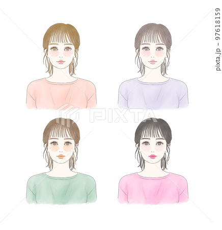 パーソナルカラー　女性 97618159