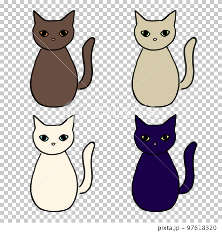 Cat hand drawn illustration set Cat hand drawn illustration set 97618320
