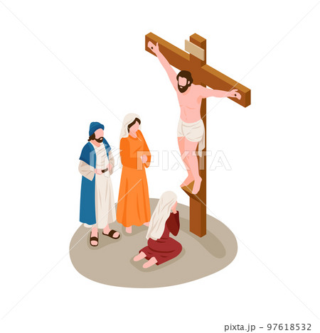 Christ On Cross Composition 97618532