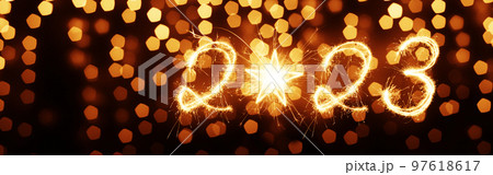 Happy New Year Background. Start to 2023. 3D illustration 97618617