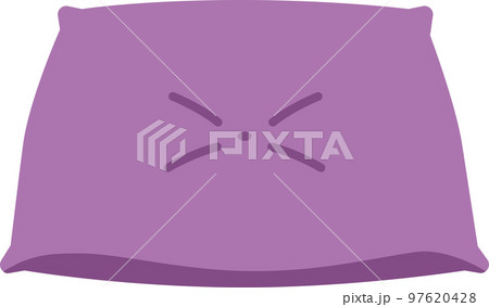 紫の座布団のシンプルでかわいいイラスト 97620428