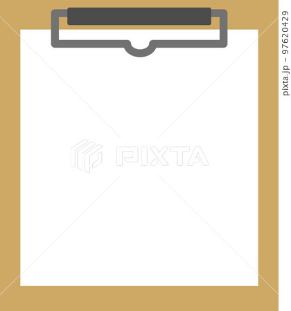 シンプルなチェックリスト・バインダーのイラスト シンプルなチェックリスト・バインダーのイラスト 97620429