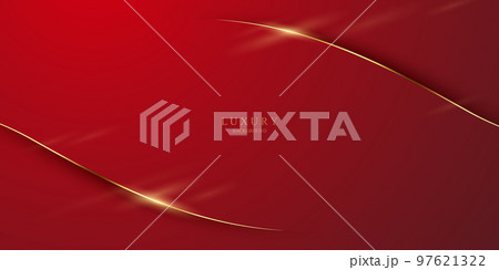 Abstract background design modern red and gold geometric elements vector illustration 97621322