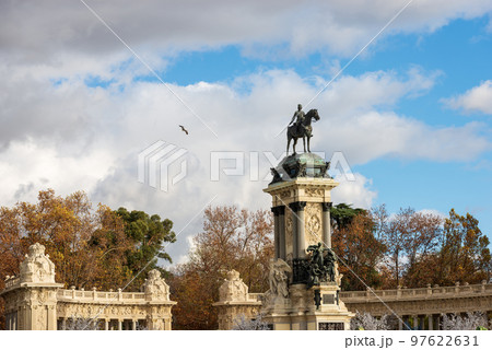 Monument to Alfonso XII in Buen Retiro Park - Madrid Spain Monument to Alfonso XII in Buen Retiro Park - Madrid Spain 97622631
