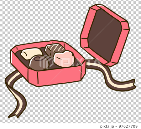 Valentine chocolate full color in a box Valentine chocolate full color in a box 97627709