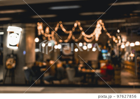 abstract blur coffee shop and cafe restaurant for background abstract blur coffee shop and cafe restaurant for background 97627856