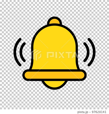 Vibrating bell icon. notices and communications. reminder. vector. 97628141