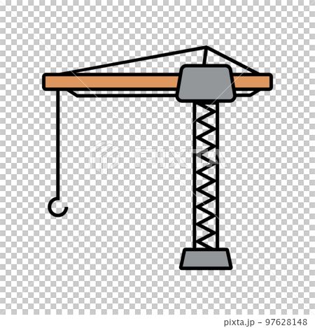 Crane hook icon technical image of the work place Vector Image