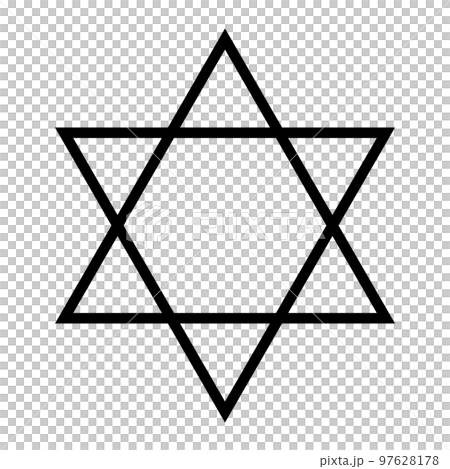 Simple jewish icon. Star of David symbol. vector. 97628178
