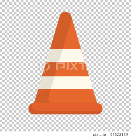 Triangular cone icon. color cone. Construction site. vector. 97628189