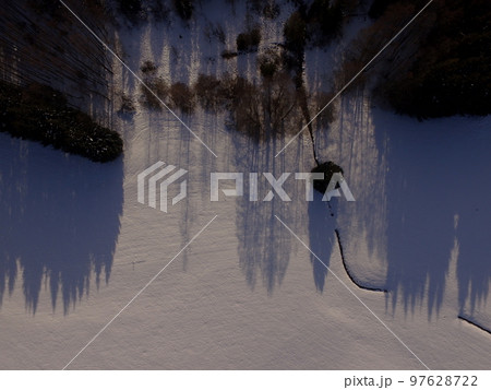 Winter landscape aerial Winter landscape aerial 97628722