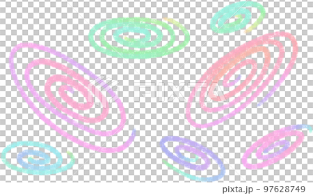 Rainbow line Planet illustrations 97628749