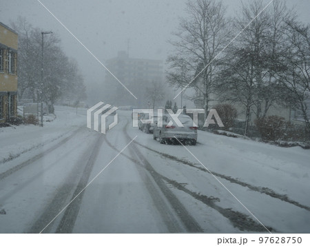 winter snow traffic 97628750