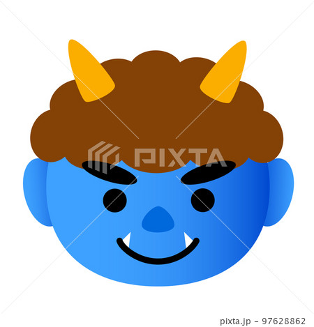 青鬼。節分イメージ。 青鬼。節分イメージ。 97628862