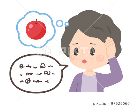 失語症のイラスト_流暢性失語のイメージ 97629066