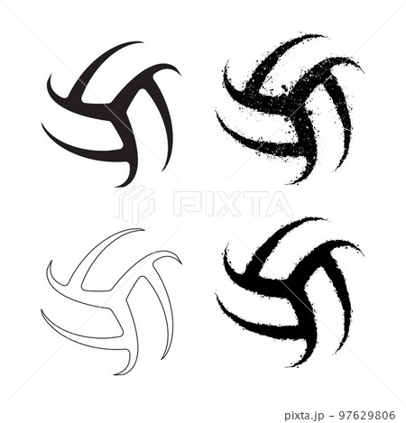 Volleyball symbol silhouettes 97629806