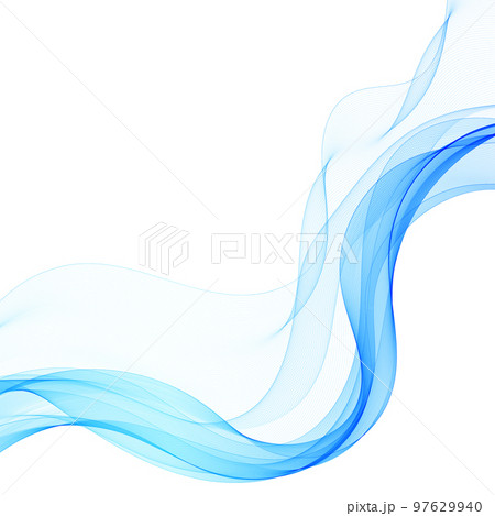 Abstract blue wave. Isolated lines on white background. eps 10 97629940