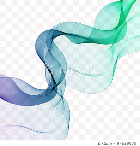 Abstract vector colorful background. The design element is a colored wave. Template for advertising, computer background 97629979