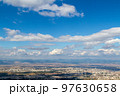 Aerial view of the city of Sofia, Bulgaria. The capital of Bulgaria is located in the west of the country at the foot of the Vitosha mountain range. History of city has more than two thousand years. 97630658