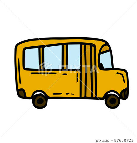 Bus icon vector. bus vector icon. hand drawing  97630723