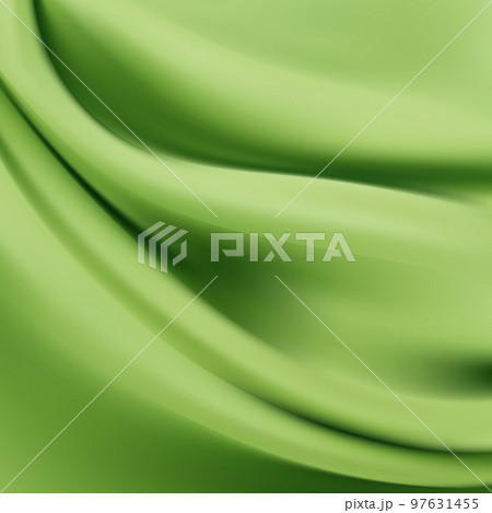 Green folded fabric. Textile advertising. Abstract illustration. eps 10 Green folded fabric. Textile advertising. Abstract illustration. eps 10 97631455